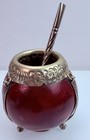 Argentinian Gourd Mate Cup And Straw