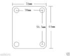 Custom Engraved Chrome Plated Guitar Neck Plate - 4 Hole Fender Guitar Style