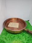 Vintage Copper Made In Italy Chafing Dish Pan 10  Recipes Lid Skillet Wood Knob