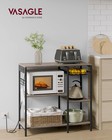 Vasagle Baker s Rack  Coffee Bar Stand With Charging Station  Storage Shelves   