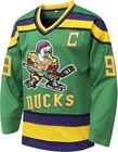 Mighty Ducks Hockey Jersey Charlie Conway 96 Adam Banks 99 Movie Style