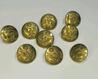 Set Of 9 Vintage Wwi Us Army Great Seal Coat Buttons 7 8  Horstmann Phila 22 5mm