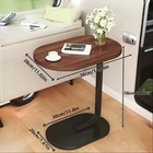 C Shaped End Table  Small Side Table For Couch  Sofa Table For Living Room