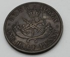 1854 Bank Of Upper Canada St  George Dragon Slayer Large Half Penny Bank Token