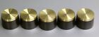 Lot Of 5 Vintage Knobs W-germany-11006 Gold Inserts -nos- Fisher    