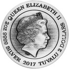 Star Trek Next Generation Lieutenant Commander Worf 2017 2oz Silver Antique Coin