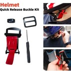 Ratcheted Stainless Steel Chin Strap Adapter Helmet Quick Release Buckle Kit