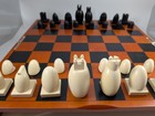 Michael Graves Chess And Checkers Postmodern Set With Foldable Board   Case