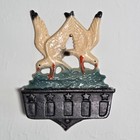 Antique Cast Iron Seagull Wall Mount Match Holder Cast Iron