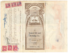 Texcal Oil And Refining Co  Stock Certificate  huntington Beach  Ca  Dated 1922 