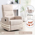 Manual Swivel  Recliner Chair Rocker Rocking Chair Nursery Glider Living Room