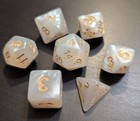    sanctum Pearl    7 Dice Set Poly Rpg Dnd Dungeons Dragons Ad d Pathfinder D20