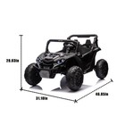 Black 24v Kids Electric Car 2 Seater Ride On Toy Battery Power W  Parent Remote