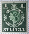 Travelstamps  1954 St  Lucia  157  sg172  - Queen Elizabeth Ii  Mint  Og  Hinged