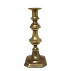 Antique 19th Century Brass Push Up Candlestick Victorian 10 6  Missing Ejector