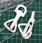 2-piece Spring Carabiner For Bags Dog Leash Fuse Sports White Nylon