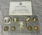 1971 Bahamas 9-coin Proof Set     2 87 Oz Silver     Franklin Mint     Coa   Box