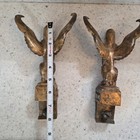 2 Bronze Winged Sphinx Fireplace Andiron Or Bookends Art Deco Empire Style