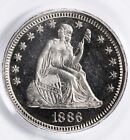 1886 Pcgs Pr63 Cac 5 000 Minted   885 Proof   Lowest 25c     Cameo  Seated Quarter