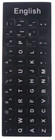 Replacement Us English Keyboard Stickers - White On Solid Black  Durable