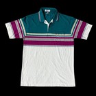 Vintage Color Block Striped Polo Shirt Large 1990s Penguin Club Usa Retro