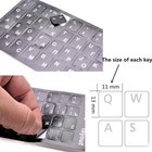 2 Pcs English Keyboard Stickers With Non-transparent Black Background   White
