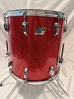 1970 Vintage Ludwig Red Sparkle 16 X 16 Floor Tom Date Stamp Aug 4 1970