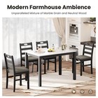 Kitchen Table And Dining Room Table Set  Wood Elegant Kitchen Sets For 4 White