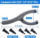 Heavy Duty Adjustable Gland Nut Wrench Hydraulic Cylinder Removal Repair Tool