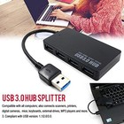 4 Port Usb 3 0 Hub Cable Power Adapter Splitter Multiple Extender For Laptop Lot