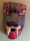 Southeast Asia Handmade Carved Wooden Demon Mask Vintage Tribal Folk Art