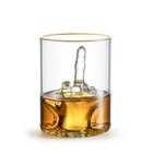 Middle Finger Funny Whiskey Glass     Non-bpa Glass With Luxurious Gold Rim 