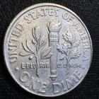 2018 P 10c Roosevelt Dime  Off Center Strike  Die Chips   Toning     10-0019