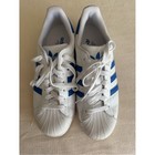 Adidas Superstar 2 White Sneakers With Blue Stripes