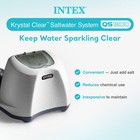 Intex Krystal Clear Saltwater Pool Chlorine Max Pool Size 15 000 Gal  Gray
