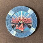 Luxor Las Vegas Nevada  4 Casino Chip 2006 Poker Room Obsolete Gaming Token