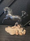 Vtg 1992 Fury By Pamela Du Boulay Porcelain Horse Figurine Black Stallion