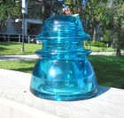 Nice Blue Aqua Cd 154 Hemingray Smooth Base Glass Insulator  a 