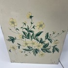 Vtg Mid Century Metal Tin Sliding Lid Dry Goods Container Yellow Flowers