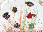 Vintage Signed Aldo Scagnetti Murano Aquarium With Six Fish 7 5  X 6 25  Tall