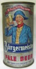 Burgermeister Pale Beer Usbc 46-34 Ss Flat Top Beer Can San Francisco California