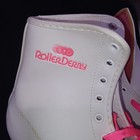 Genuine Roller Derby Vintage Roller Skates White Hot Pink Wheels Woman Size 9