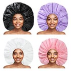Extra Large  super Jumbo Size  Shower Cap     Waterproof   2-pack For Women