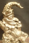 Vintage Cast Brass Door Stop Punch Jester 12  Heavy Signed