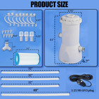 800 Gph Pool Filter Pump For Above Ground Pools  Powerful Circulation System Wit