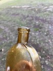 Antique 1880s Grove Ward Hotel Chester Pa Amber Whiskey Flask 