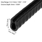 10 Feet Long Edge Trim U Seal Fits 1 64 - 1 16 edge Black Pvc