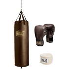 100 Lbs Everlast Heavy Bag With Stand Boxing Set Kit Speed Punching Mma Training