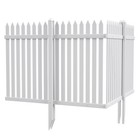 Vinyl Picket Fence Straight 84  wx36  h White Garden Yard Pvc Panel Heavy Duty S