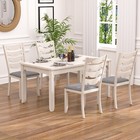 Classic Solid Wooden Dining Table And 6 Chairs Set Kitchen Home For Dining Room